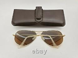 Vintage B&L Ray Ban Bausch & Lomb B15 TGM Gold Plated Aviator 62mm withCase