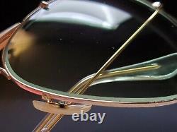 Vintage B&L Ray Ban Bausch & Lomb Green Changeable 62mm Gold Outdoorsman withCase