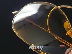 Vintage B&L Ray Ban Bausch & Lomb Mirror Ambermatic Shooter 62mm Aviator withCase