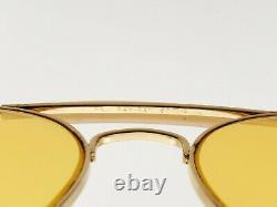 Vintage B&L Ray Ban Bausch & Lomb Outdoorsman Ambermatic 62mm Aviator withCase