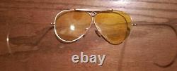 Vintage B&L Ray Ban Bausch & Lomb Outdoorsman Ambermatic Aviator withCase