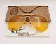 Vintage B&l Ray Ban Bausch & Lomb Outdoorsman Aviator Ambermatic 62mm Withcase