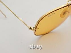 Vintage B&L Ray Ban Bausch & Lomb Outdoorsman Aviator Ambermatic 62mm withCase
