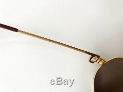 Vintage CARTIER ROMANCE sunglasses 22K gold plated 58/18 Vendome Tank Santos