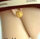Vintage Chanel Interlocking Cc Button/earrings Gold Plated