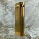 Vintage Cartier Gas Lighter 18k Gold Plated Body With 1p Diamond Godron No Box