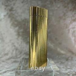 Vintage Cartier Gas Lighter Oval 18K Gold Plated Godron Shape with No Box