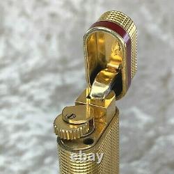 Vintage Cartier Lighter 18K Gold Plated Pave Cut Texture Bordeaux Ring with No Box