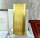 Vintage Cartier Lighter Short Smooth 18k Gold Plated Finish Oval Withcase & Papers