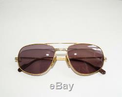 Vintage Cartier Romance Vendome Louis 58mm Sunglasses Gold Heavy Plated