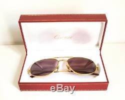 Vintage Cartier Romance Vendome Louis 58mm Sunglasses Gold Heavy Plated