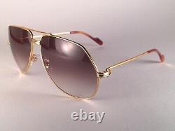 Vintage Cartier Vendome Medium 62mm Large! Sunglasses France 18k Gold Plated