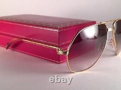 Vintage Cartier Vendome Medium 62mm Large! Sunglasses France 18k Gold Plated