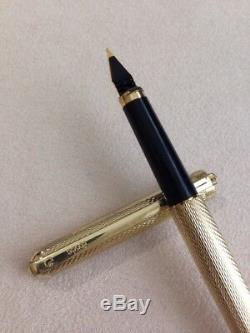 Vintage Elysee 60 Gold Plated Barleycorn Medium Fountain Pen-germany