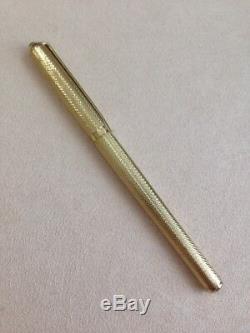 Vintage Elysee 60 Gold Plated Barleycorn Medium Fountain Pen-germany