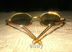 Vintage Eye Glasses 1980's Metal Glasses Calvin Klein Eyeglass Gold Plated #02