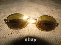 Vintage Eye Glasses 1980's Metal Glasses Calvin Klein Eyeglass Gold Plated #02