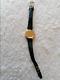 Vintage Gents Hermes Wind Up Mechanical Gold Plated Watch. Genuine Leather Strap