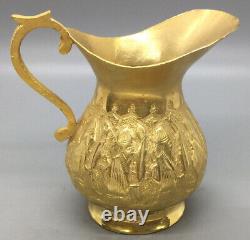 Vintage Gold Plated Electric Persian Tea Samovar Set