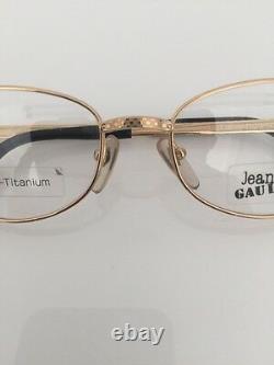 Vintage Jean Paul Gaultier JPG 55-3184 Titanium-P Eyeglasses GP Gold Plated 90s
