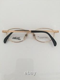 Vintage Jean Paul Gaultier JPG 55-3184 Titanium-P Eyeglasses GP Gold Plated 90s