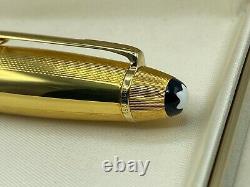 Vintage MONTBLANC 146 BARLEY Fountain Pen All GOLD PLATED 18K Med NIb NOS NEW