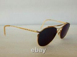 Vintage Metal Gold Plated Luxury Aviator Sunglasses from 60's