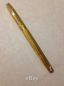 Vintage Parker 75 Place Vendome Milleraies Gold Plated Medium Fountain Pen