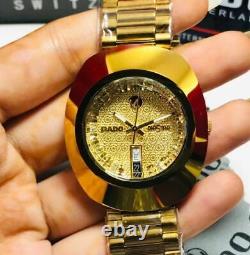 Vintage Rado Diastar Automatic 36 MM Gold Plated Men's Wrist Watch With Box