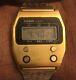 Vintage Rare Casio 52qgs-14 Digital Lcd Quartz Watch Gold Plated Made In Japan