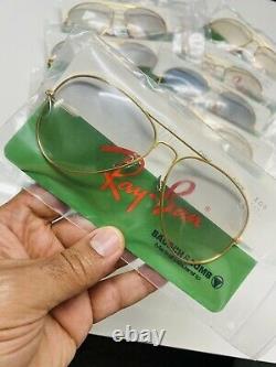 Vintage Ray-Ban Aviator Frames Gold Plated Bausch& Lomb sunglasses 62mm New