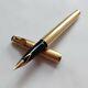 Vintage Sheaffer Imperial 827 Gold Plated Barleycorn Fountain Pen Used