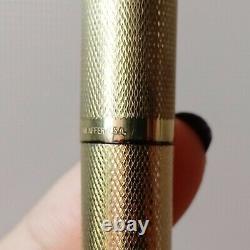 Vintage Sheaffer Imperial 827 Gold Plated Barleycorn Fountain Pen USED