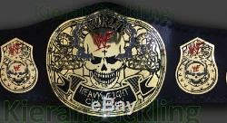 WWF Stone Gold Smoking Skull Champion Belt Metal Plates WWE Smoking Belt