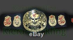 WWF Stone Gold Smoking Skull Champion Belt Metal Plates WWE Smoking Belt