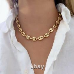 Wholesale 12 PCS Marine Link Chain Necklace, Gold Plated Chunky chain, T