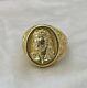 Without Stone Christian Messiah Jesus Lovely Ring 14k Yellow Gold Plated Silver