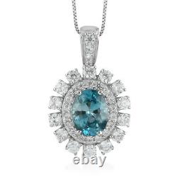 Women 14K Gold Rhodium Plated Zircon Pendant Fine For Ct 4.1