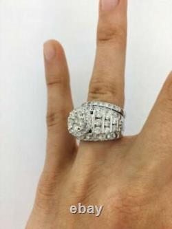 Women's 2.50 Ct Round Cut Moissanite Bridal Wedding Ring 14K White Gold Plated