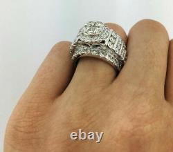 Women's 2.50 Ct Round Cut Moissanite Bridal Wedding Ring 14K White Gold Plated