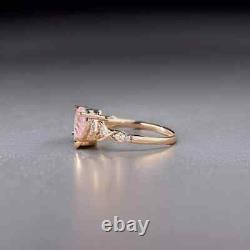 Women's Engagement Ring 14K Rose Gold Plated Lab-Created Sapphire 2Ct Heart Cut