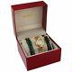 Women's14k Gold Plated Interchangeable Pearl & Leather Watch Gift Set By Peugeot