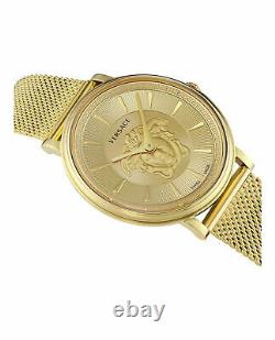 Womens Ion Plated Yellow Gold Versace Watches V-Circle Lady VE8102219
