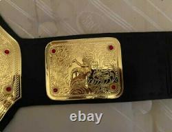 World Heavyweight Championship Leather Belt 2MM Brass Metal Plates