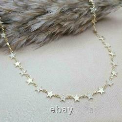 Yellow Gold Plated Gorgeous 2.50 CT Simulated Diamond Party Wear 16 Necklace