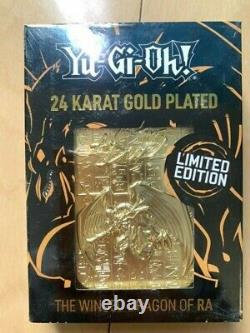 Yu Gi Oh! 24K Gold Plated Metal Card set of 3 Egyptian God Limited New