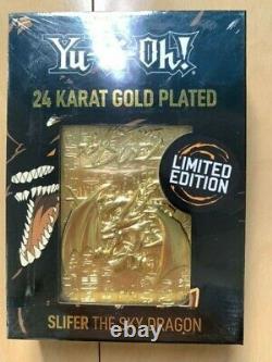 Yu Gi Oh! 24K Gold Plated Metal Card set of 3 Egyptian God Limited New