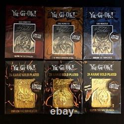 Yu-Gi-Oh! Three Phantom Gods 24 KARAT Gold Plated Metal Cards Set of 6 Limited