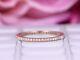 0.30 Ct Rond Moissanite Full Eternity Classic Band De Mariage 14k Rose Plaqué Or