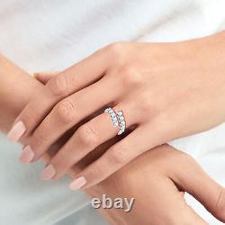 1.18ct Rond Certifié Diamant Naturel Femmes Cuff Ring 14k Blanc Or Plaqué